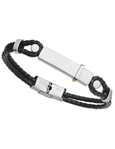 Pulsera para Hombre de Acero y Cuero marrón - Viceroy...