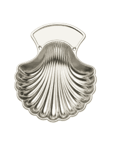 Concha Bautismo Infantil de Metal Plateado - LU8134