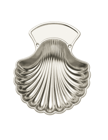 Concha Bautismo Infantil de Metal Plateado - LU8134