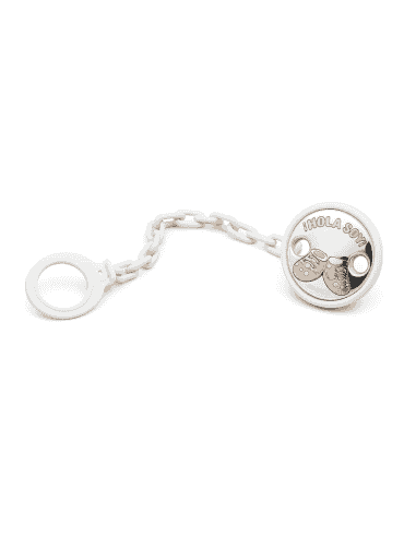 Pinza Infantil Chupete - Zapatito 'HOLA SOY' Blanco - Eventi EV3373/01B