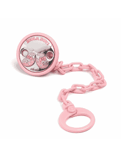 Pinza Infantil Chupete - Zapatito 'HOLA SOY' Rosa - Eventi EV3373/01R