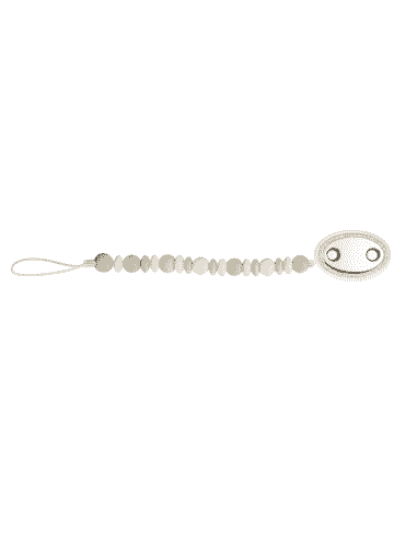 Pinza Infantil Chupete con Bolas de Silicona para Morder y Chapa Lisa Personalizable - Global Argenti GA0014B