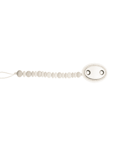 Pinza Infantil Chupete con Bolas de Silicona para Morder y Chapa Lisa Personalizable - Global Argenti GA0014B