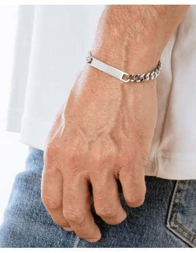 Pulsera para Hombre Esclava de Acero - Lotus...