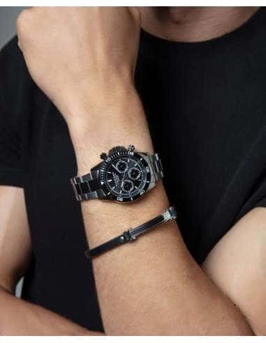 Pulsera para Hombre de Acero y Piel - Viceroy...