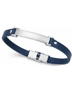 Pulsera para Hombre de Acero y Piel Azul - Viceroy 75379P01013