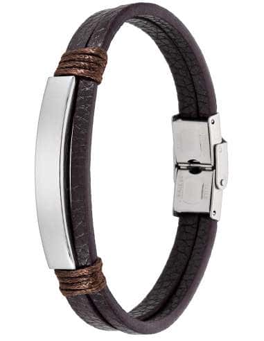 Pulsera para Hombre de Acero y Piel - Marea C00103/407