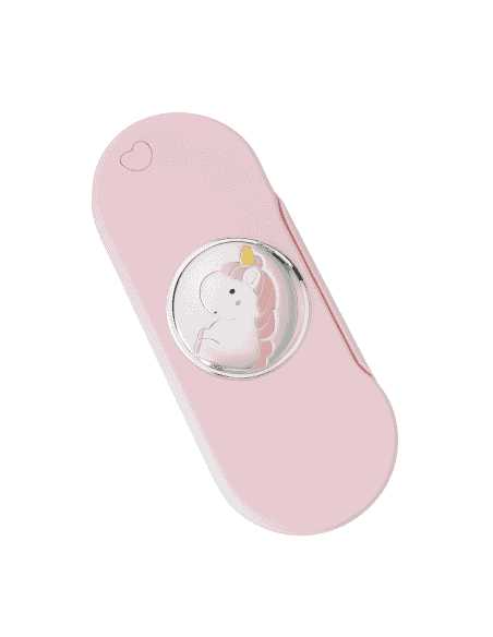 Cubierto Infantil 2 piezas Unicornio Rosa con estuche portatil - Puro Argenti PU8563/R