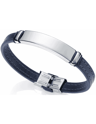 Pulsera para Hombre de Acero y Piel Azul - Viceroy 6371P09013