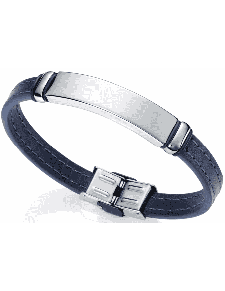 Pulsera para Hombre de Acero y Piel Azul - Viceroy 6371P09013