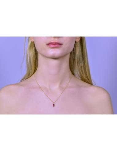 Collar “Lo nuestro es eléctrico” plata bañada...