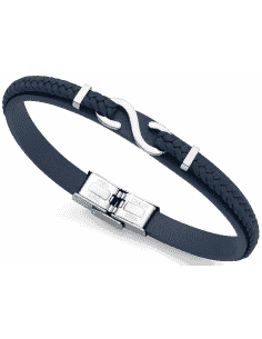 Pulsera para Hombre de Acero y Piel Azul - Viceroy 14012P01013