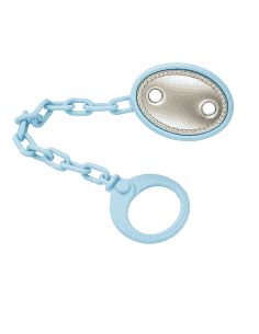Pinza Infantil Chupete Oval Azul - Global Argenti 9005C (Grabación incluida)