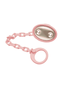 Pinza Infantil Chupete Oval Rosa - Global Argenti 9005R (Grabación incluida)