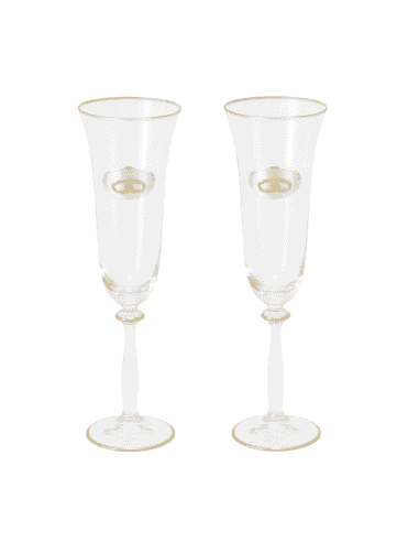 Copas para Bodas 50 Aniversario con los bordes chapados en Dorado - Global Argenti GA4216C