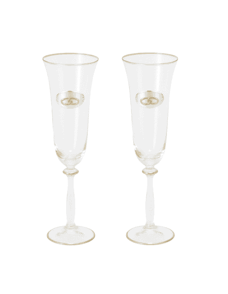 Copas para Bodas 50 Aniversario con los bordes chapados en Dorado - Global Argenti GA4216C