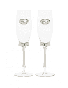 Copas para Boda con Alianzas y Adorno Rosas y Lazo de seda - Global Argenti GA3117A