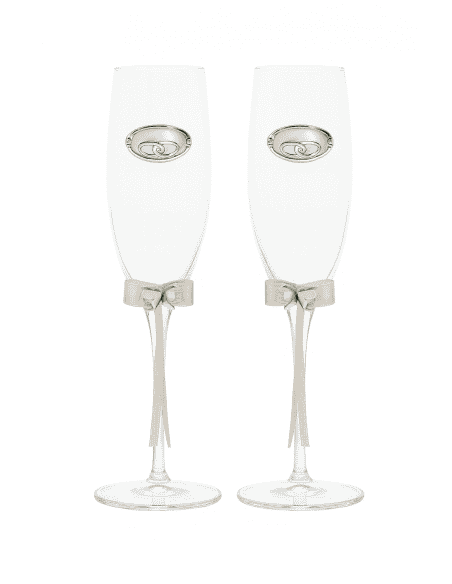 Copas para Boda con Alianzas y Adorno Rosas y Lazo de seda - Global Argenti GA3117A