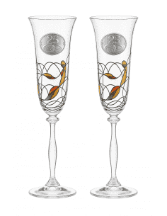Copas para Bodas 25º Aniversario decoradas  a mano - GA4200V