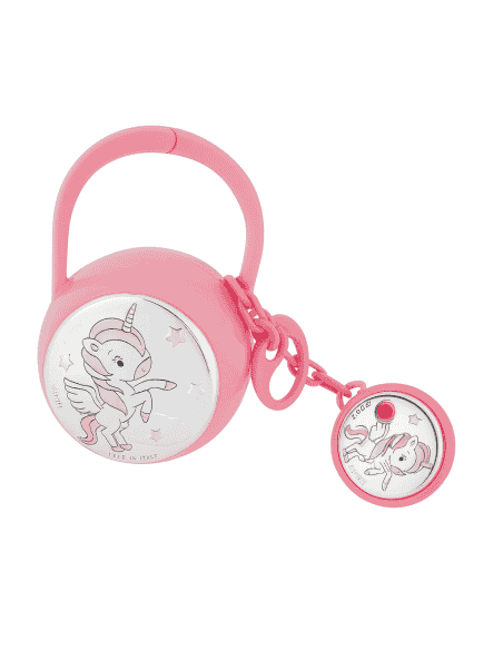 Set Infantil Portachupetes con Pinza Unicornio - Eventi EV3244/01R