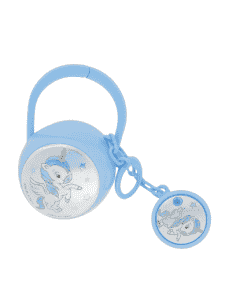 Set Infantil Portachupetes con Pinza Unicornio Azul - Eventi EV3244/01C