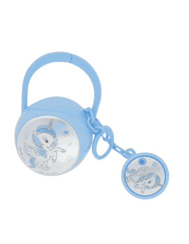 Set Infantil Portachupetes con Pinza Unicornio Azul - Eventi EV3244/01C