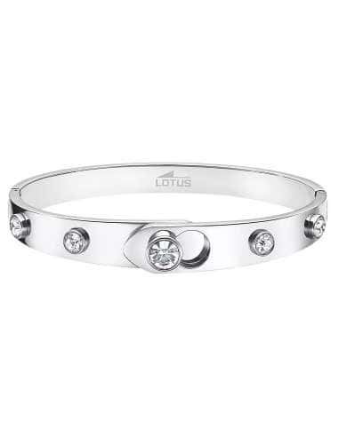Pulsera para Mujer de Acero Aro con Circonitas - Lotus LS2309-2/1