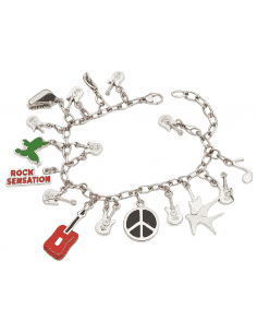 Pulsera para Mujer de Acero - 17 avalorios musicales