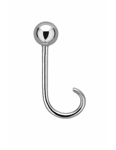 Piercing para la nariz con Bolita 2mm - Oro Blanco de 18k.