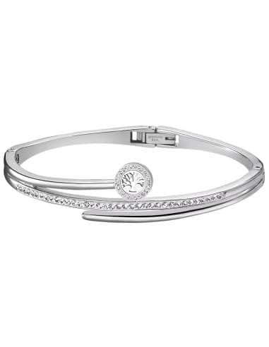 Pulsera para Mujer de Acero Aro circonitas con Árbol de la vida - Lotus LS1843/2/5