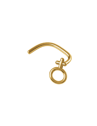 Piercing para la nariz con el signo de la mujer - Oro 18k