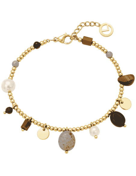 Pulsera para Mujer de Acero Dorado y Piedras Naturales - Viceroy 14200P01012