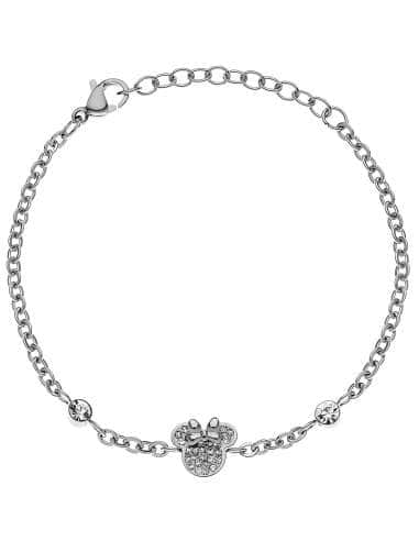 Pulsera para Niña de Acero Minnie con Circonitas - Disney ST0025B