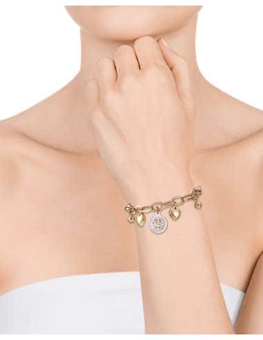 Pulsera para Mujer de Acero Dorado con Charms o Colgantes - Viceroy 15015P01012