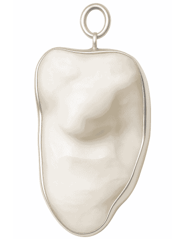 Colgante Hueso Corvina Cerco de Plata - Plata 925