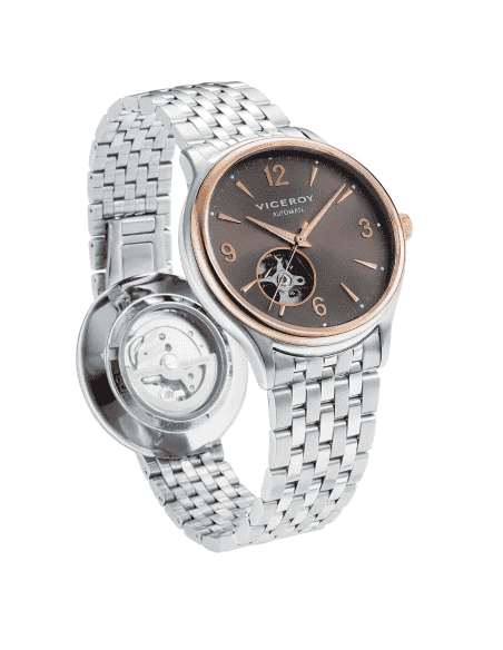 Reloj para Mujer Sapphire de Acero con Esfera Marrón y Detalle Vista de Mecanismo- Viceroy 401252-95