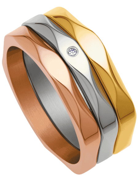 Anillo para Mujer de Acero en Tres Tonos - Viceroy 14181A01819