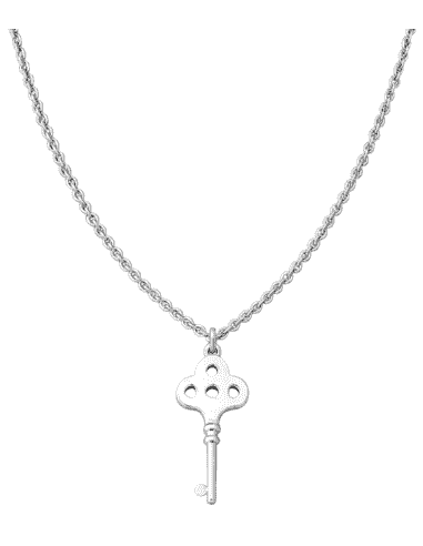 Collar para Mujer de Acero Llave con Cadena -...