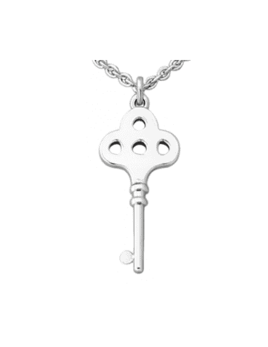 Collar para Mujer de Acero Llave con Cadena -...