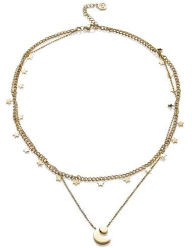 Collar para Mujer de Acero Dorado Estrella y Luna - Viceroy 1348C01012