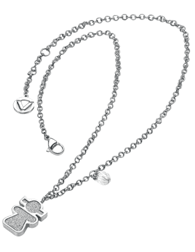 Collar para Mujer de Acero Silueta de Niña -...