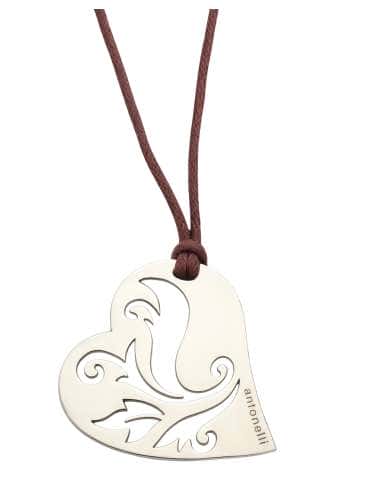 Collar para Mujer Hilo rojo colgante Corazón Acero