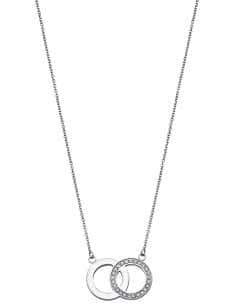 Collar para Mujer de Acero Doble Aro Con Circonitas -...