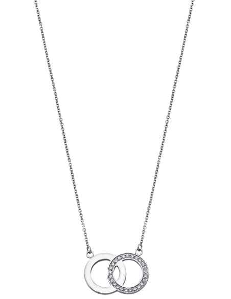 Collar para Mujer de Acero Doble Aro Con Circonitas - Lotus LS1913-1/1
