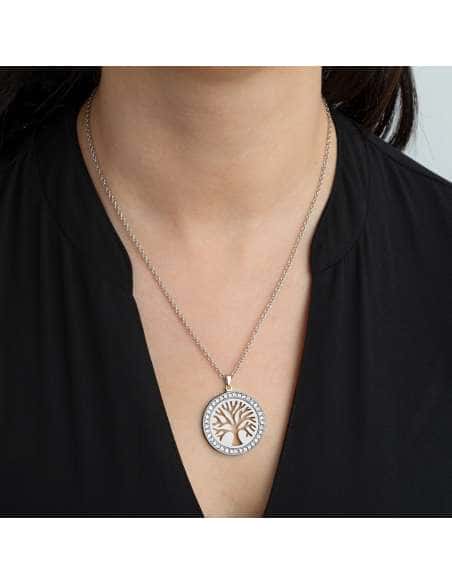 Collar para Mujer de Acero Colgante Árbol de la Vida - Lotus LS2181/1/1