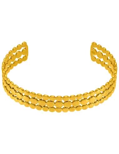 Pulsera para Mujer Rígida Abierta de Acero Dorado - Marea C02703/AB