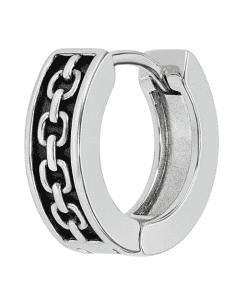 Pendiente para Hombre de Aro con Grabado de eslabones - Marea C00101/17