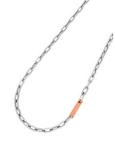 Cadena para Hombre con Eslabones Grandes y Placa Lateral Cobre - Marea C00104/AU50 (Grabado Incluido)