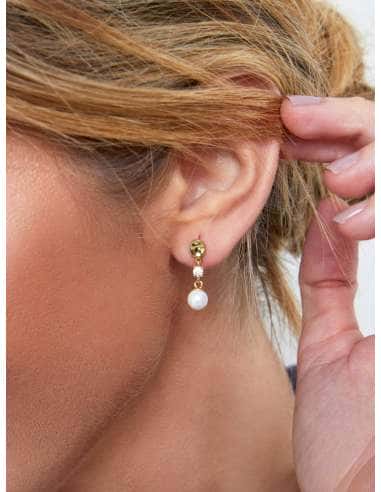 Pendientes para Mujer Colgantes con Circonita y...