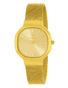 Pack Reloj y Complementos para mujer Malla Milanesa Dorada con Pendientes - Marea B41408/14
